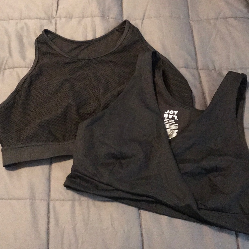 Set of black Joy Lab sports bras